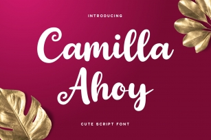 Camilla Ahoy - Cute Script Font Font Download