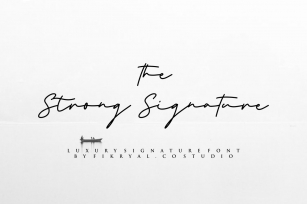 the Strong Signature - Luxury signature font Font Download