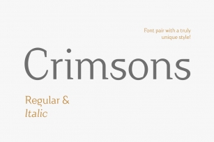 Crimsons u2014 Regular & Italic Font Download