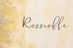 Rossioffe, handwritten script font Font Download