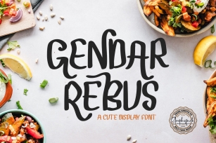 Gendar Rebus - A Cute Display Font Font Download