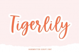 Tigerlily - A Handwritten Script Font Font Download