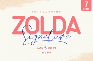 Zolda Signature Font Family | 7 FONTS Font Download