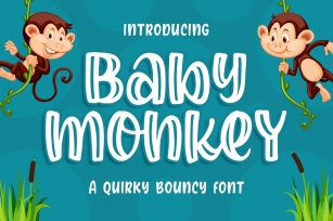 Baby Monkey - a Quirky Bouncy Font Font Download