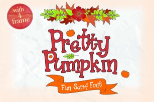 Pretty Pumpkin - Fun Serif Font with Frame Font Download