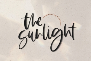 The Sunlight - A Handwritten SVG Script Font Font Download