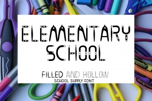 Elementary School - A filled and hollow school font Font Download