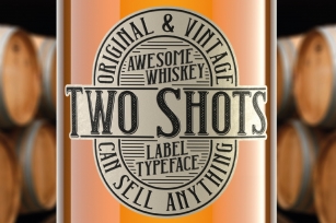 Two Shots label font Font Download