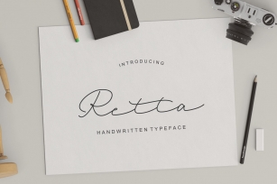 Retta Handwritten Typeface Font Download