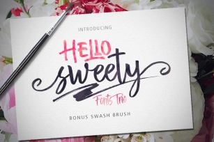 Hello Sweety (Fonts Trio+Swash) Font Download