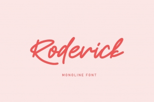 Roderick | Monoline Font Font Download