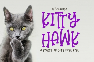 Kitty Hawk - a bouncy all-caps print Font Download