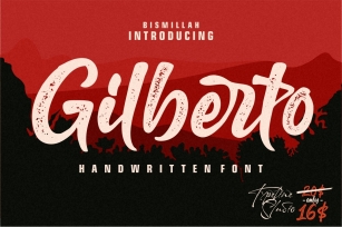 Gilberto letterpress script font Font Download