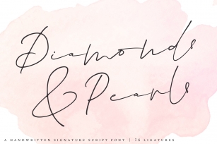 Diamonds & Pearls | A Handwritten Signature Script Font Font Download