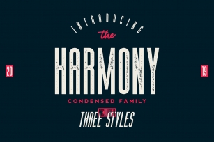 The Harmony - Condensed font family Font Download