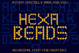 Hexa beads - A Fun Pixel Font Font Download