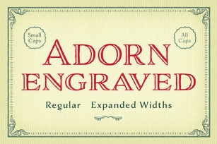 Adorn Smooth Engraved Font Download