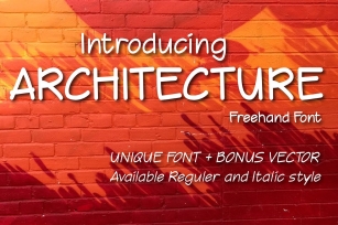 Architecture Freehand font Font Download