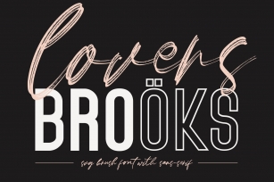 Lovers Brooks SVG Brush Font Sans Font Download