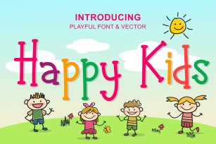 Happy Kids - Playful Font Font Download
