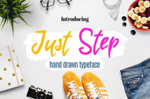 Just Step Typeface - Hand Drawn Font Font Download