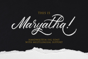 Maryatha SVG Font Font Download