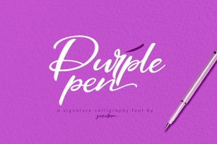 Purple Pen Font Download