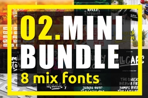 02. MINI BUNDLE - 8 mix font Font Download