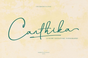 Canthika Luxury Signature Typography Font Download