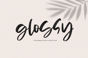 Glossy - Handwritten Script Font Font Download