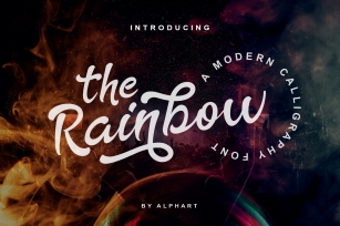 The Rainbow - modern calligraphy font Font Download