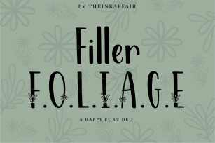Filler Foliage - A Happy Font Duo Font Download