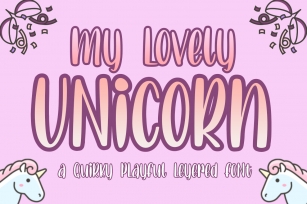Lovely Unicorn the Quirky Playful Font Font Download