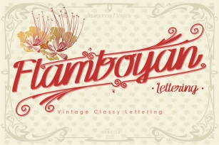 Flamboyan Lettering Font Download