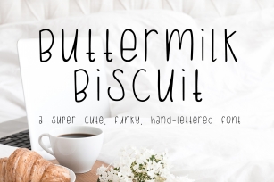 Buttermilk Biscuit Hand-lettered Sans Font Font Download