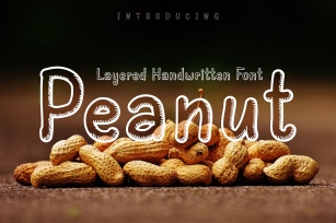 Peanut | Layered Handwriting Font Download