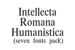 Intellecta Romana Humanistica (promotional limited time pack) Font Download