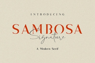 Sambosa Serif With Signature Font Download