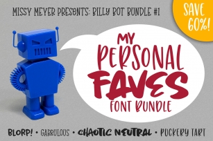 Billy Bot Bundle 1 - My Personal Faves Font Bundle! Font Download