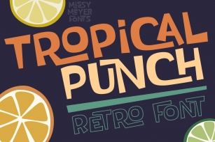 Tropical Punch - a fun retro vintage interlock font! Font Download