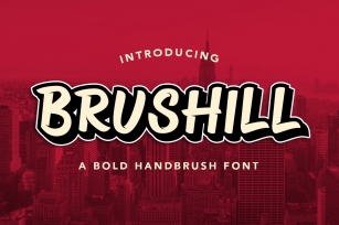 BRUSHILL - Handbrush Font Font Download