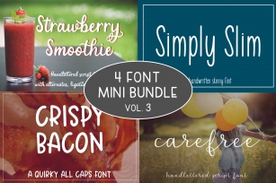 4 Font Mini Bundle - Volume 3 Font Download