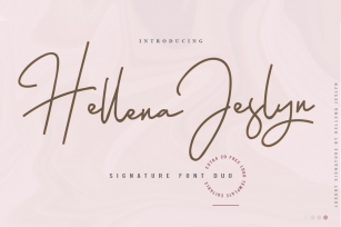 Hellena Jeslyn Signature Font Duo Free Logo Font Download