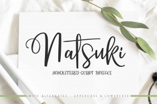 NATSUKI - Handlettered Script Font Download