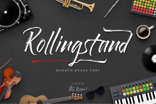 Rollingstand - Modern Brush Font Font Download
