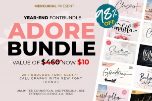 Adore Bundle SALE!! Font Download