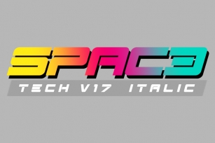 Spac3 Tech v17_Italic Font Download