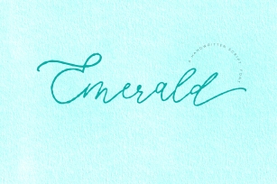 Emerald, imperfect modern calligraphy script Font Download