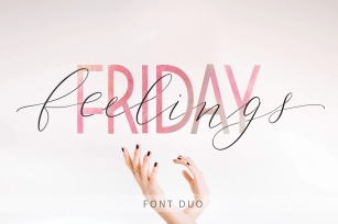 Friday feelings. Font duo. Font Download