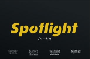 Spotlight - Sans Serif Font Family with optional Stencils Font Download